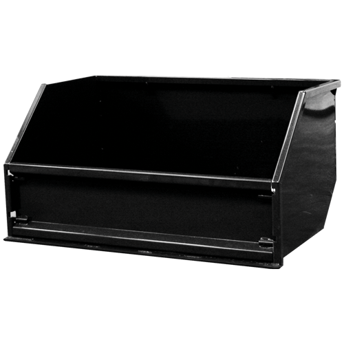 Dump bucket with side rail